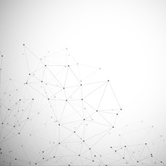 Molecule structure, gray background for communication, vector