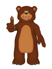 Fototapeta na wymiar Cartoon 3d Bear