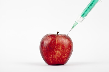 Apfel Spritze Nadel