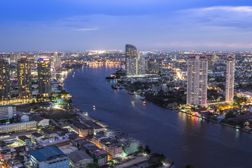 Obraz premium Bangkok city skyline Twilight time