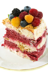 Summer dessert with berries.