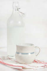 Fresh milk in ceramic mug