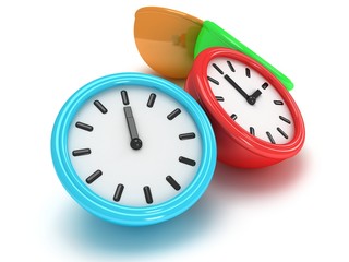 Four Round office clocks