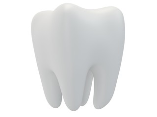 Tooth isolated on white back.