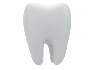 Tooth isolated on white back.