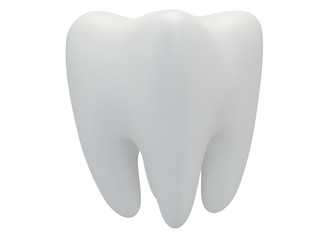 Tooth isolated on white back.