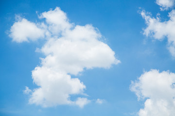 Close up high level blue sky