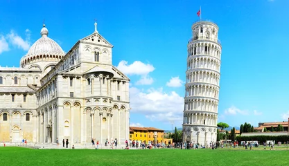 Crédence de cuisine en verre imprimé Tour de Pise Leaning Pisa Tower