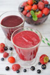 Berries and smoothies