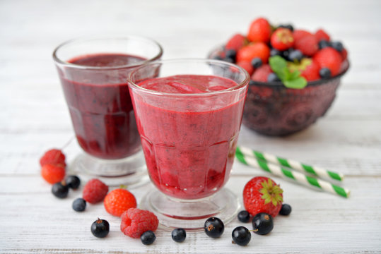Berries and smoothies