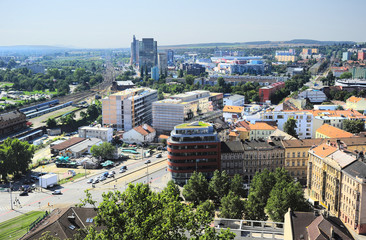 Aerial view on Brno, Czech Republic - obrazy, fototapety, plakaty