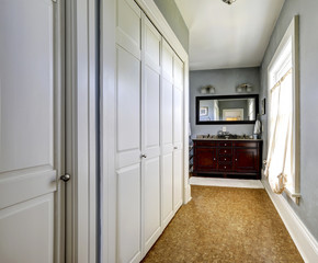 Light grey hallway in old house