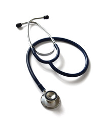 Stethoscope on white, closeup