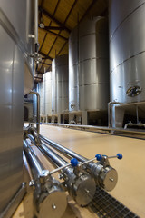  contemporary stell barrels in winery © JackF