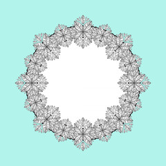 Abstract leaf wreath, vector illustration