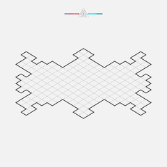 Abstract geometric shape, vector rhomboid