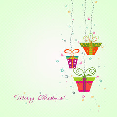 Template Christmas greeting card, vector