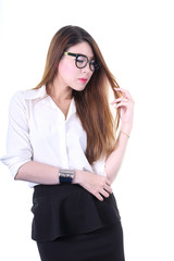 Naklejka premium Business woman isolated