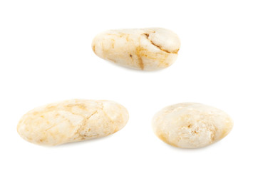 Smooth polished white stones