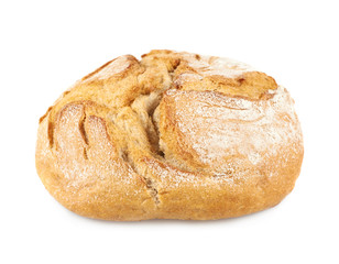 Round fresh loaf of bread