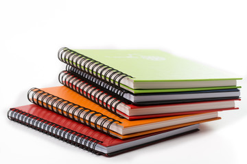 Multiple color note book isolated