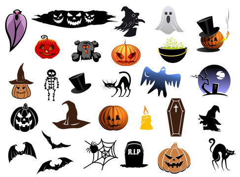 Set of Halloween icons