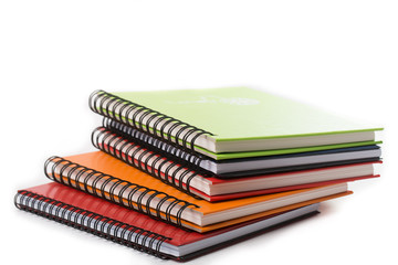 Multiple color note book isolated