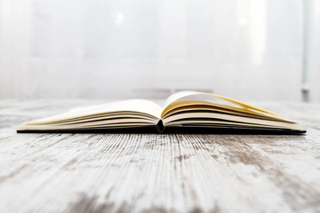 A notebook open