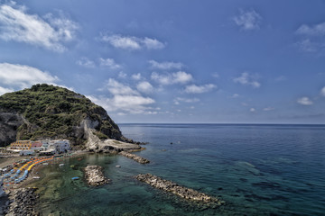 Fototapeta na wymiar View of SantAngelo in Ischia Island