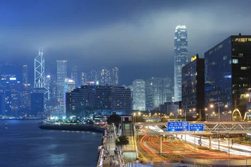Stoff pro Meter Victoria Harbor of Hong Kong © leeyiutung