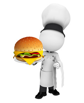 Chef with burger