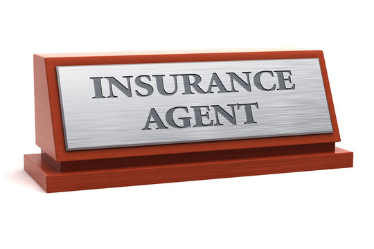 Insurance Agent.job Title On Nameplate