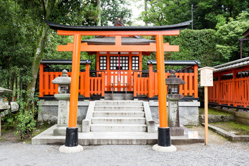 Fototapeta na wymiar KYOTO, JAPAN - July 8: Fushimi Inari-taisha in Kyoto, Japan on J