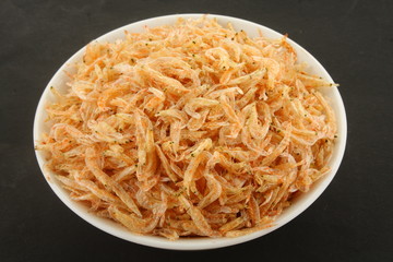 Dried shrimps.