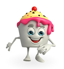 Ice Cream character is walking