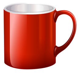 A handy red mug