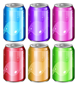 Set of soda cans