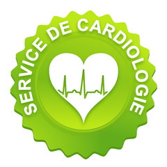 service de cardiologie sur bouton web denté vert