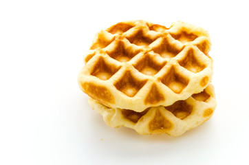 Waffle isolated on white background