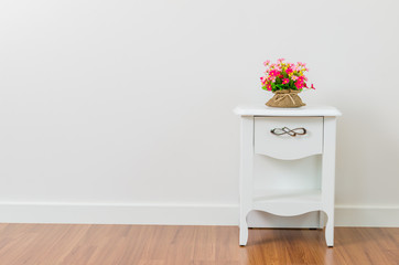 Flower on bedside table