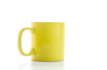Color mug isolated on white