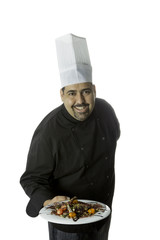 chef presenting a dish