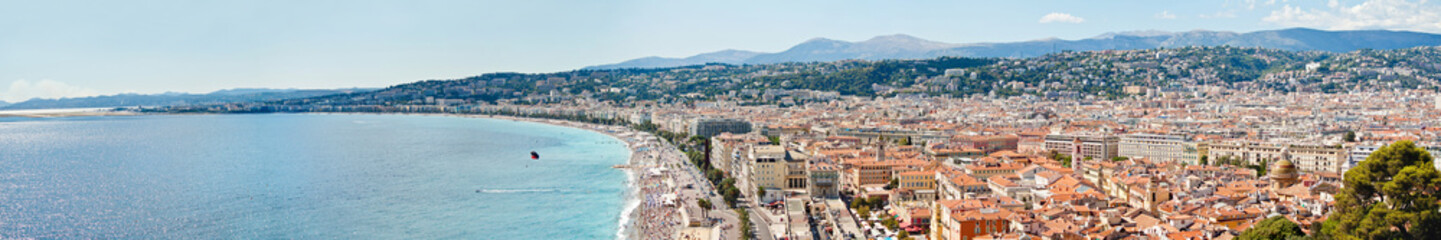 Fototapeta na wymiar Panoramic view of Nice, France