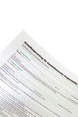 Obraz premium Arbeitsvertrag