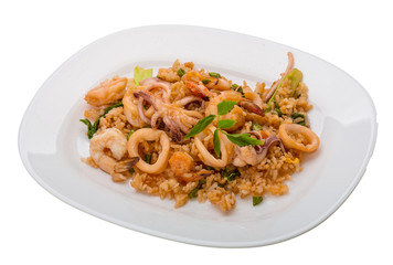 Rice with seafood