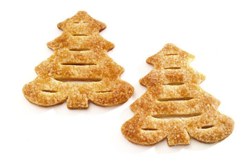Weihnachtsplätzchen in Form von Baum,close -up