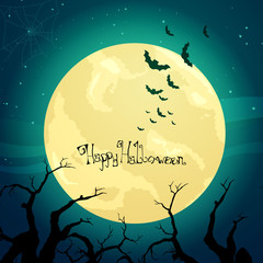 Vector Illustration of a Halloween Background