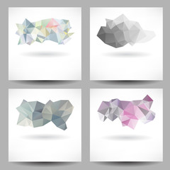 Set of backgrounds with abstract triangles