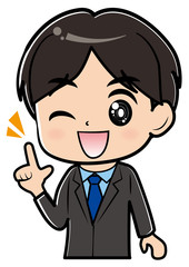 スーツを着た男性