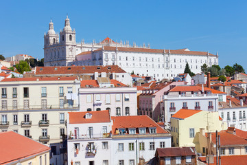 Fototapeta na wymiar View of Lisbon in the sunny summer day, Portugal